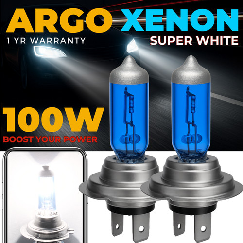 Xenon white headlight 100w - h7,