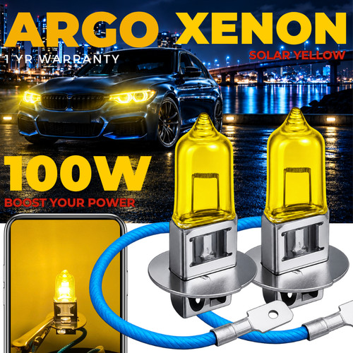 Yellow golden 100w halogen - yellow,